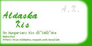 aldaska kis business card